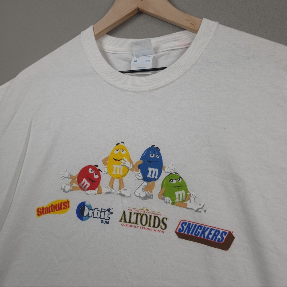 Mars Wrigley M&M's Snickers Altoids Starburst Orbit Promo T-Shirt White Men's XL